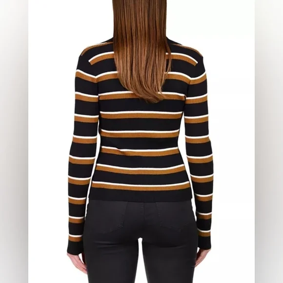 Sanctuary Your Love Striped Button Ribbed Cardigan Sweater Top - Picture 2 of 9